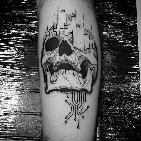 Circuit Tattoo, Tech Tattoo, Hirsch Tattoo, Cyberpunk Tattoo, Image For, Art Cyberpunk, Tattoo Leg, Latissimus Dorsi, Inspiration Tattoos