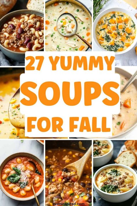 Easy Fall Soups, Italian Meatball Soup, Fall Soup, Homemade Soup Recipe, Fall Soup Recipes, Baked Potato Soup, Sausage Soup, Comfort Soup, Delicious Soup Recipes