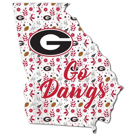 Bulldog Wallpaper, Bulldog Decor, Ga Bulldogs, Georgia Dawgs, Georgia Bulldogs Football, State Wall Art, Sports Frames, State Signs, Bulldog Art