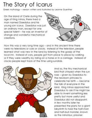 Greek myth - Icarus and Daedalus The Story Of Icarus, Daedalus And Icarus Story, Icarus Story, Greek Myths For Kids, Greek Myths Stories, Story Of Icarus, Icarus Myth, Icarus Greek Mythology, Mythology Quotes