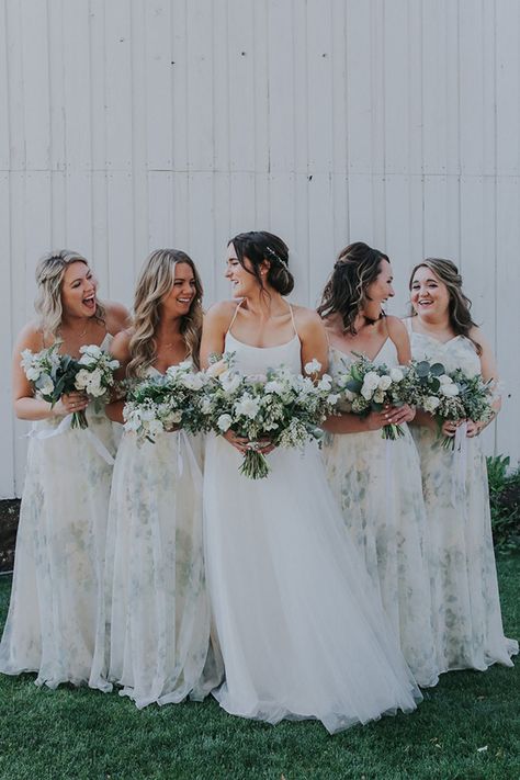 Brazil Wedding, Patterned Bridesmaid, 2 Piece Wedding Dress, Patterned Bridesmaid Dresses, Jenny Smith, Ivory Bridesmaid Dresses, Bridesmaid Dresses Boho, Floral Bridesmaid Dresses, Two Piece Wedding Dress