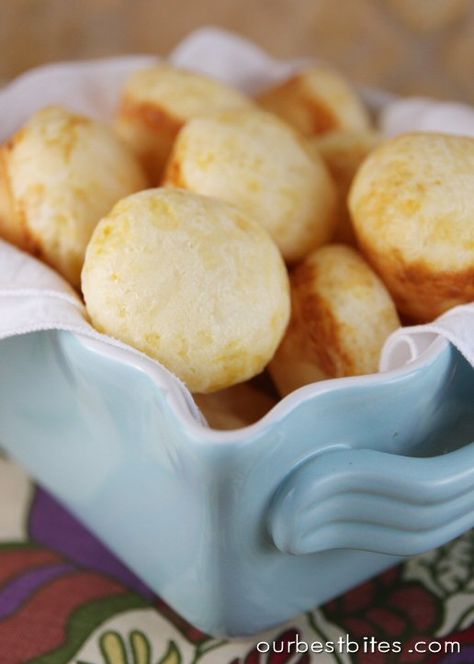 Of all the foods I fell in love with in Brazil, Pao de Queijo (literally translated to ‘bread of cheese’, how can that not be delicious?) is right up there at the top.  And it’s been tormenting my soul for the past 10 years as I’ve tried recipe after recipe trying to duplicate the taste... Read Post Brazillian Cheese Bread, Brazilian Cheese Rolls, Brazilian Cheese Bread, Our Best Bites, Bread Sweet, Freezer Recipes, Cheese Rolls, Pain Sans Gluten, Gf Bread