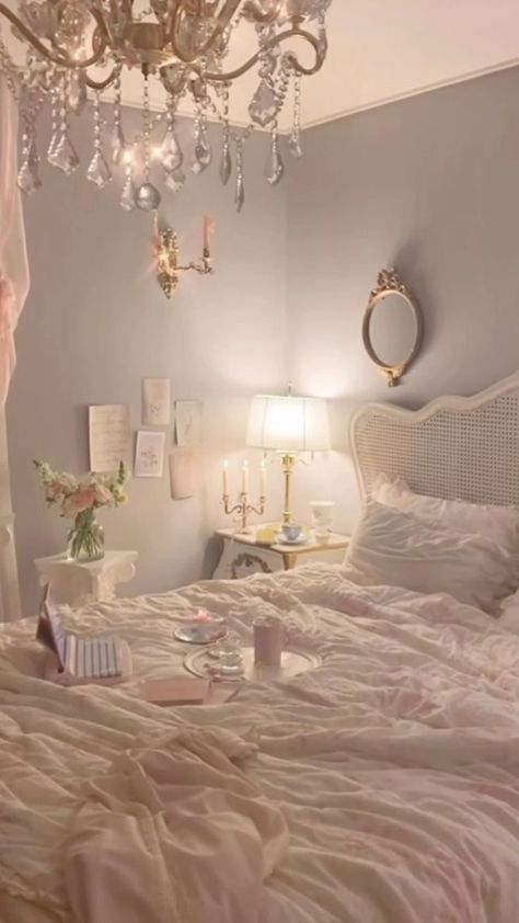 Old Money Room Aesthetic Pink, Girly Grown Up Bedroom, Dreamy Room Cozy Bedroom Romantic, Modern Princess Aesthetic Bedroom, Angel Core Room, Love Shack Fancy Room Aesthetic, Cocette Room, Room Inspo Pink And White, Croquette Aesthetic Room