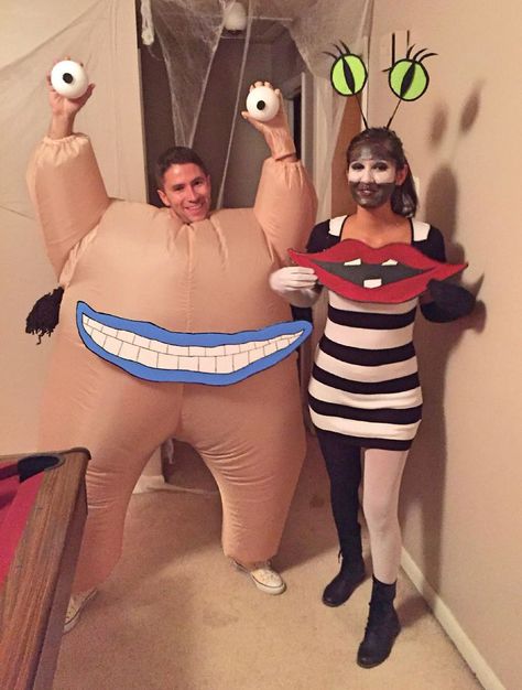 Aaahh! Real Monsters (Krumm And Oblina) Oblina Costume, Funny Couples Costumes, Halloween Office Party, Funny Couple Costumes, Best Halloween Costumes Ever, Real Monsters, Diy Halloween Costume, Halloween Costumes For Couples, Creative Halloween Costumes