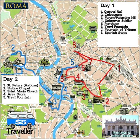 Rome Sightseeing, Rome Tourist, 2 Days In Rome, Rome Map, Rome Vacation, Rome Itinerary, Italy Itinerary, Europe Vacation, European Vacation