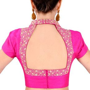 Blouse Designs For Back, Saree Bluse, Backless Blouse Designs, Saree Blouse Neck Designs, Raw Silk Saree, Blouse Back Neck Designs, Sari Blouse Designs, Silk Saree Blouse Designs, Blouse Designs Indian