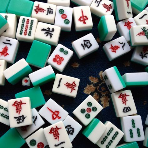 Mah-Jong---Love the colors.  I want these. Mahjong Aesthetic, Rachel Chu, Food Festival Poster, Asian Interior Design, Mahjong Set, Mah Jong, Crazy Rich Asians, Crazy Rich, Magical Jewelry