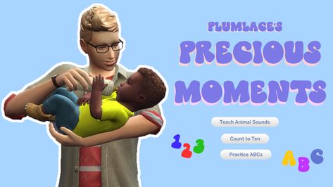 plumlace | mods and CC for TS4 | Patreon Sims 4 Infant Mods, Sims 4 Infant, Teaching Abcs, Jungle Themed Nursery, Sims Stories, Sims Baby, Sims 4 Traits, Sims 4 Cas Mods, Free Sims