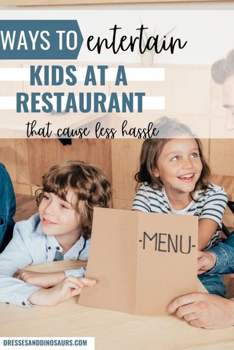 Do you feel like waiting at a restaurant with kids is impossible? These ways to help entertain and occupy your kids at a restaurant will making dining easy! Restaurant Activities For Kids, Toddlers Activities, Child Behavior, Games To Play With Kids, Keeping Kids Busy, Kid Friendly Restaurants, At Restaurant, Bonding Activities, Kids Menu