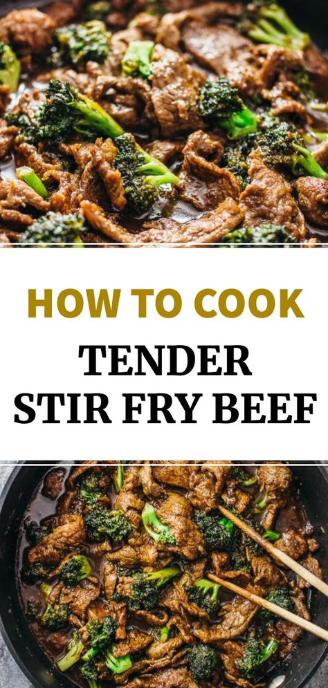 Stir Fry Beef, Stir Fry Meat, Chinese Beef And Broccoli, Beef Broccoli Stir Fry, Beef Stir Fry Recipes, Tips For Cooking, Cooking Restaurant, Beef Strips, Stir Fry Dishes