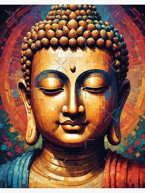 "Pixelated Multicolor Modern Art Buddha" Art Board Print for Sale by Dev-Ang | Redbubble Cafe Renovation, Gautam Budh, Buddha Background, Buddha Poster, Buddha Wallpaper, Love Canvas Painting, Rama Krishna, Food Art Painting, Ganesh Art Paintings