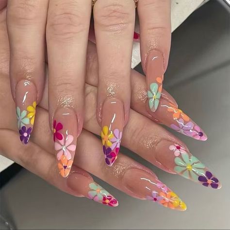 Summer Acrylic Nails: Trendy, Colorful Designs for a Bright Season Acrylic Nail Trends, Bright Summer Acrylic Nails, Almond Gel Nails, Summer Acrylic, Turquoise Nails, Bright Summer Nails, Long Nail Designs, Nail Designs Valentines, Summer Mood