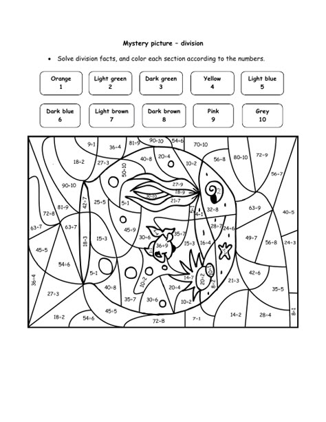 division worksheets | Standards Met: Division and Quotients Division Coloring Worksheets, Color Worksheet, Long Division Worksheets, Number Printables, Math Sheets, Math Division, Division Worksheets, Long Division, Coloring Worksheets