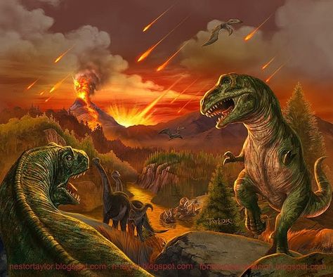 Dinosaur Mural, Dinosaurs Extinction, Cartoon Crazy, Prehistoric World, Prehistoric Art, Paleo Art, Dinosaur Art, Dinosaur Fossils, Prehistoric Creatures