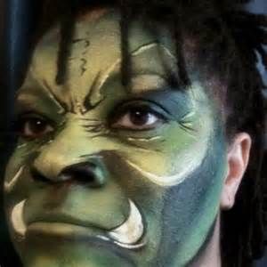 d and d ork and orc - Yahoo Image Search Results Orc Face Paint, Ogre Makeup, Orc Makeup, Goblin Makeup, Orc Costume, Makeup Clown, Halloween Makeup Clown, Mushroom Costume, Makeup For Halloween