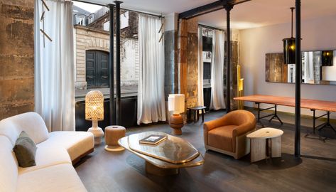 Charles Zana, Home In Paris, Chelsea Hotel, Oak Armchair, World Crafts, Cocktail Tables, French Design, Around The Corner, Sofa Covers