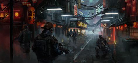 The Standoff, Tyler Bradley on ArtStation at https://www.artstation.com/artwork/8YoDR Apocalypse Background, Apocalypse Aesthetic, City Sunset, Sci Fi Environment, Cyberpunk City, Sunset City, Post Apocalypse, Background Art, Futuristic City