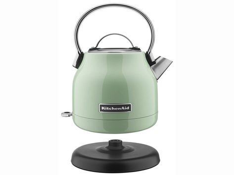 Kitchenaid Pistachio, Pistachio Color, Electric Tea Kettle, Water Kettle, Decoration Inspiration, Kitchen Collection, Steel Design, Tea Kettle, Nebraska Furniture Mart