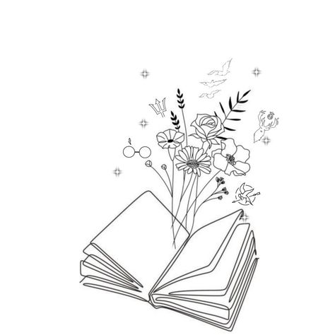 Book Flower Tattoo, Flower Tattoo, Logo Design, Home Decor Decals, Tattoos, Flowers, Design, Logos