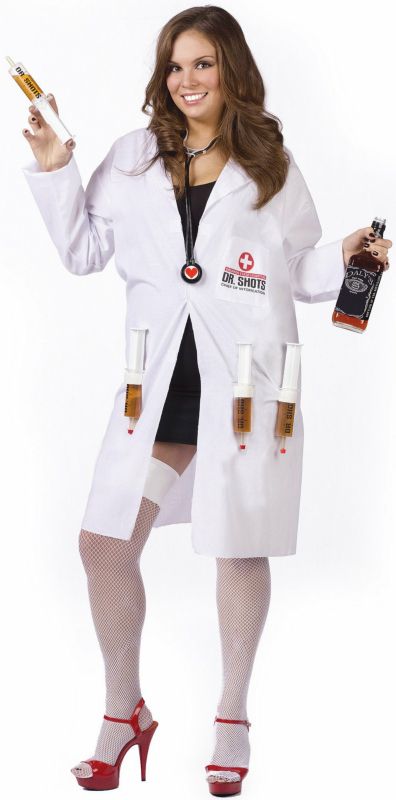 Dr. Shots Female Adult Plus Costume,$49.99 White Lab Coat, Halloween Costume Store, Doctor Costume, Doctor Outfit, Plus Size Costume, Plus Size Halloween Costume, Plus Size Costumes, White Costumes, Nurse Costume