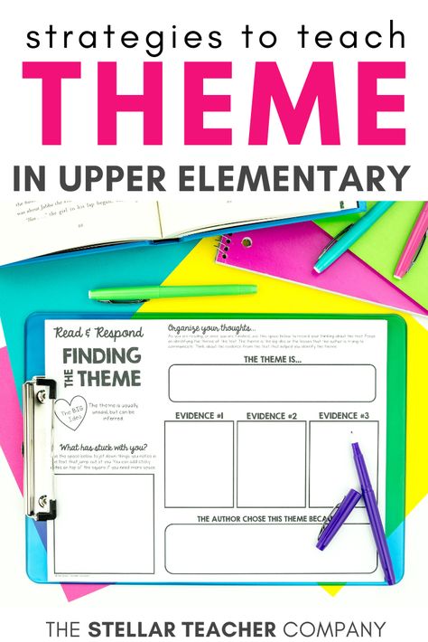 Teaching Theme, Upper Elementary Reading, Teacher Themes, Ela Lesson Plans, Guided Reading Lessons, Teaching Themes, Reading Lesson Plans, Reading Themes, Easy Lessons