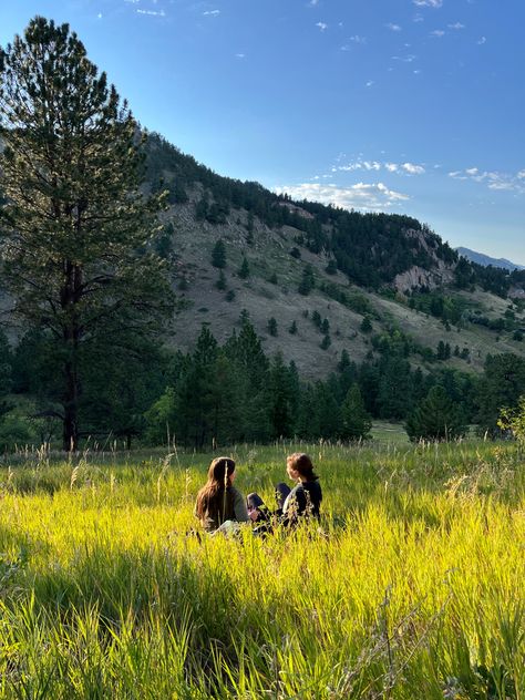 Field Picnic, Sitting In A Field, Sitting On The Grass Aesthetic, Running In Grass Aesthetic, Person In Field, Two People Laying In A Field, Standing In A Field, Grass Field Aesthetic, Friends In A Field