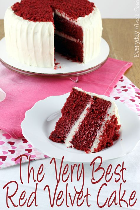 The only red velvet cake recipe you'll ever need is here! This is The Very Best Red Velvet Cake. It's perfectly moist, decadent, and so simple to make. Best Moist Red Velvet Cake, Moist Red Velvet Cake Recipe, Moist Red Velvet Cake, Southern Red Velvet Cake, Best Red Velvet Cake, Bolo Red Velvet, Red Velvet Cake Recipe, Velvet Cake Recipes, Red Velvet Cake Mix