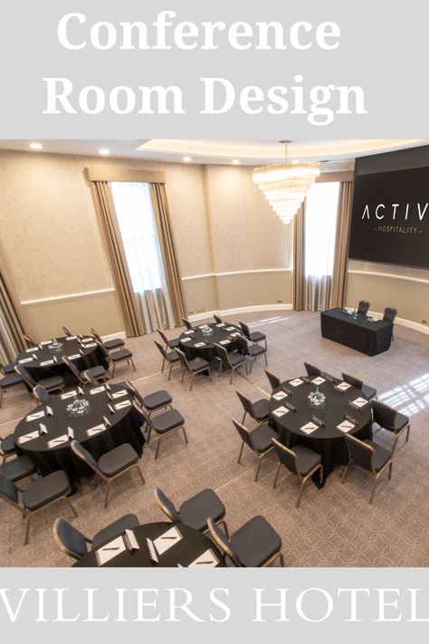 Meetings and Conference Rooms at Villiers Hotel Corporate Meeting Decor, Conference Set Up, Meeting Room Decoration, Hotel Conference Rooms, Conference Room Design, Event Planning Organization, Hotel Business, Corporate Dinner, Outdoor Restaurant Design