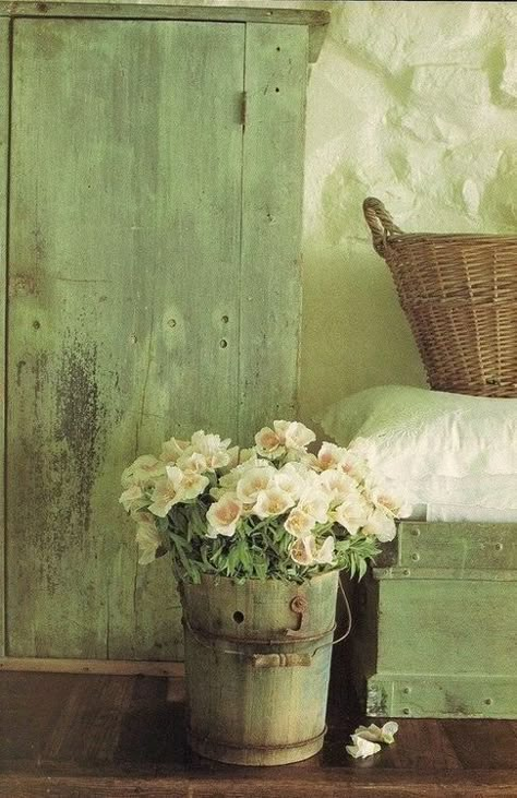 Vibeke Design, Mint Green Aesthetic, Cottage Shabby Chic, French Inspired, Green Aesthetic, Cottage Decor, Country Cottage, Country Living, Country Decor