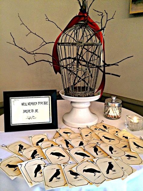 Black, White, Purple & Blue Bridal/Wedding Shower Party Ideas | Photo 5 of 44 Tim Burton Party, Halloween Bridal Showers, Purple Bridal Shower, Wedding Shower Party, Halloween Themed Wedding, Blue Bridal Shower, Bridal Shower Cakes, Printable Bridal Shower Games, Shower Party Ideas