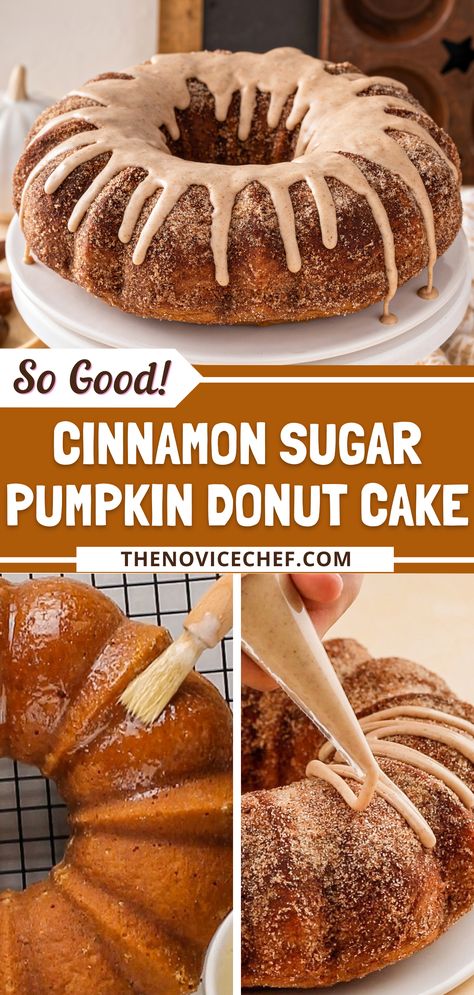 Maple Glazed Pumpkin Cinnamon Cake, Pumpkin Spice Gooey Cake Brown Sugar Icing, Pumpkin Bundt Cake With Cinnamon Glaze, Pumpkin Donut Bundt Cake, Healthy Pumpkin Bundt Cake, Pumpkin Cinnamon Cake, Autumn Bundt Cake, Pumpkin Donut Cake, Thanksgiving Pound Cake