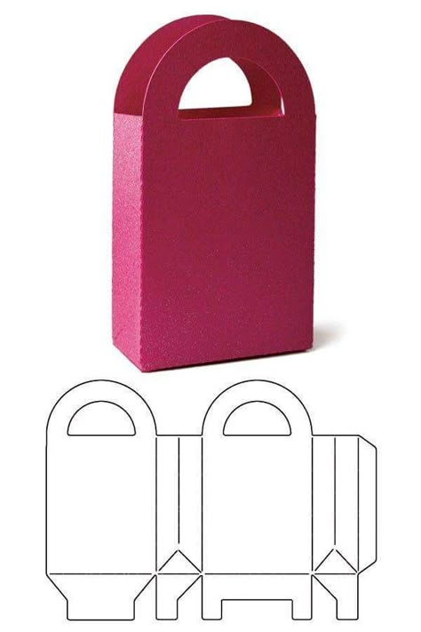 Paper Gift Bag Template, Paper Bag Template, Gift Bag Templates, Paper Box Diy, Dice Gifts, Paper Box Template, Idee Cricut, Bag Template, Gift Bag Ideas