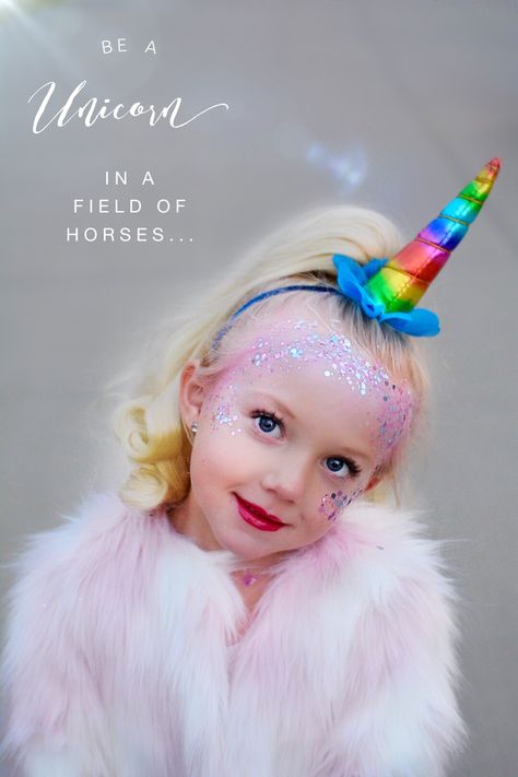 Halloween Unicorn Makeup, Kids Unicorn Makeup Halloween, Kids Unicorn Makeup, Toddler Unicorn Makeup, Unicorn Halloween Makeup, Unicorn Costume Makeup, Easy Unicorn Makeup, Unicorn Makeup Kids, Unicorn Face Paint