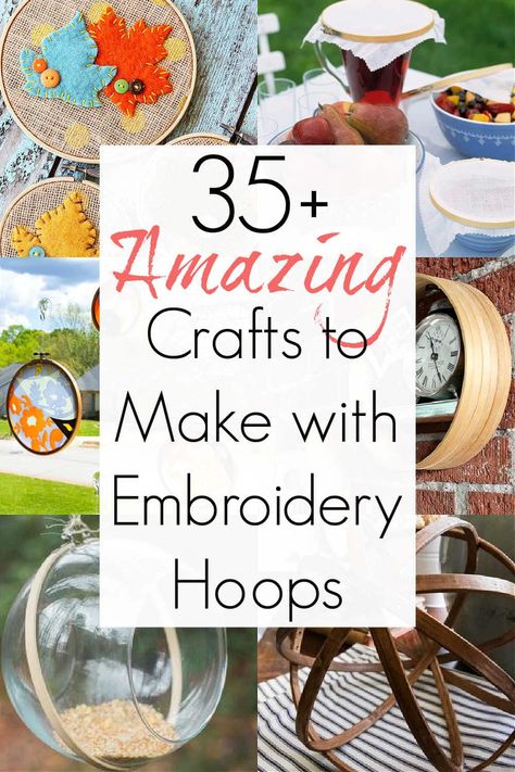 Embroidery hoops are almost an all-purpose craft supply, aren't they? There is SO MUCH you can do with them beyond cross stitch and, well, embroidery. And these upcycling ideas and embroidery hoop crafts will surely spark a creative idea (or 2, or 3) and have you heading to the thrift store! Diy With Embroidery Hoop, Doilies Diy, Large Embroidery Hoop, Hoop Crafts, Giant Christmas Ornaments, Embroidery Hoop Decor, Quilting Hoops, Diy Suncatchers, Doilies Crafts