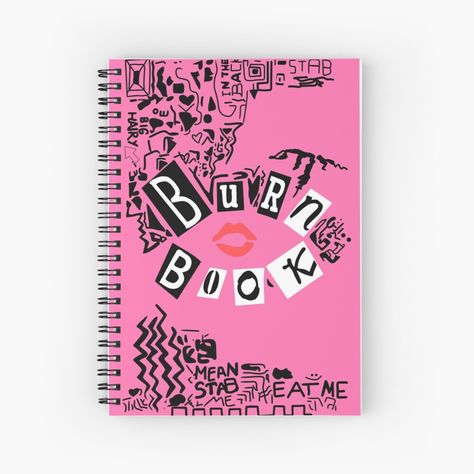 Burn Book With Bestie, Burn Book Ideas Pages Inside, Mean Girls Burn Book Pages, Burn Book Inside, Burn Book Mean Girls Original, Burned Quotes, Mean Girls Burn Book, Pijama Party, Scrapbook Cover