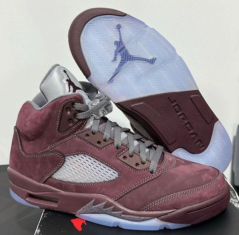 Jordan 5 Outfits Womens, Jordan 5 Outfit, Burgundy Jordans, Air Jordan Basketball Shoes, 5 Outfits, Jordan Basketball Shoes, Burgundy Outfit, Jordan Basketball, Jordan 5 Retro