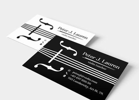 Business Card For Musicians, Orchestra Logo, Musician Business Card, Leon Logo, Adobe Photoshop Photography, Music Business Cards, Cartoon Body, Visiting Card Design, Presentation Cards