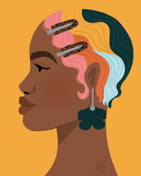 Finger waves. Didn’t get to post yesterday, my favorite this to draw is the hairstyles so this challenge is perfect for me. @bydissirama #bhmblackhair #illustration #digitalart #blackhair #fingerwaves #blackart #homedecor #nycartist #artlicensing #artistoninstagram #colorful #blackhistorymonth #procreate #sjohnsondesigns Black Hair Illustration, Girl Boss Print, Wave Drawing, Hair Illustration, Nyc Artist, Finger Waves, Cartoon Black, Perfect For Me, Art Licensing