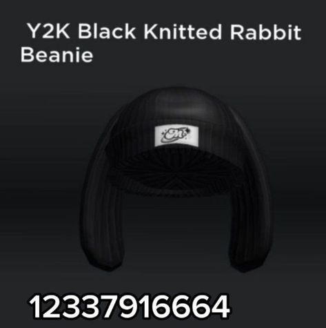 brookhaven code hat Roblox Brookhaven Outfit Codes, Brookhaven Outfit Codes, Black Jeans Summer, Brookhaven Outfit, Brookhaven Code, Outfit Ideas For Black Women, Knitted Rabbit, Outfit Ideas Black, Roblox Brookhaven