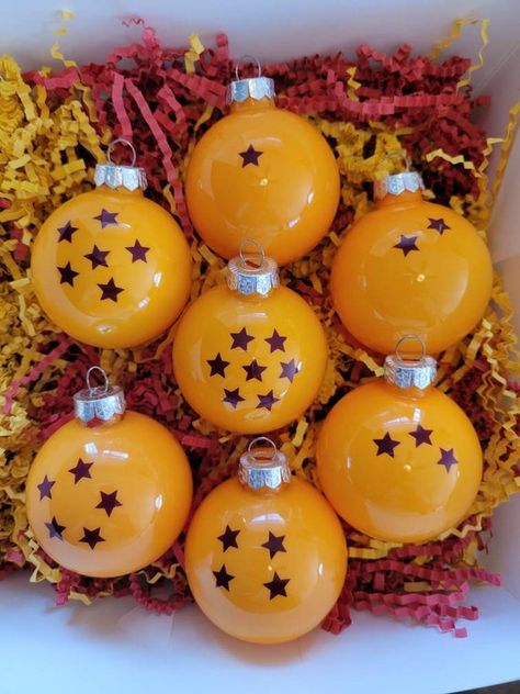 Check out this item in my Etsy shop https://www.etsy.com/listing/1093889502/dragon-ball-z-inspired-ornaments Friend Scrapbook, Christmas Favors, Glitter Ornaments, Creative Thinking, Ball Ornaments, Holly Jolly, Ornaments Diy, Diy Christmas Ornaments, Dragon Ball Z