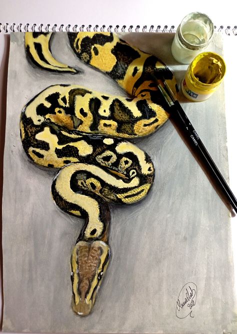 Snake Painting Acrylics, Snake Paintings, Painted Snake, Snake Painting, Cute Animal Memes, Inspiration Painting, Art Inspiration Painting, Animal Memes, Watercolour Painting