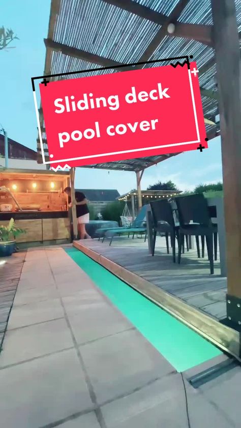 SLIDING DECK POOL COVER terrasse de piscine coulissante #slidingdeck #slidingdeckpoolcover #foryou #foryoupage #foryourpage Sliding Deck Pool Cover, Deck Pool Cover, Side Patio, Deck Pool, Pool Covers, Pool Cover, Pool Decks, Patio Ideas, Apartment Interior Design