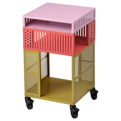 TESAMMANS storage unit on castors, multicolour, 42x72 cm - IKEA Filing Cabinet Storage, Ikea Shelves, Ikea Home, Bathroom Outdoor, Ikea Family, Up House, Storage Hacks, Shop Interior Design, Dream House Decor