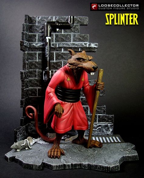 Loosecollector Custom Action Figures Official Website: Master Splinter (TMNT) Splinter Tmnt, Tmnt Idw, Figure Diorama, Green Ninja, Teenage Mutant Ninja Turtles Movie, Master Splinter, Sneakers Illustration, Ninja Turtles Movie, Diorama Ideas