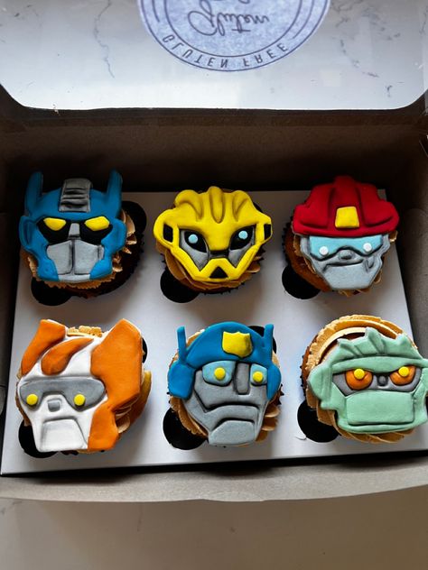 Transformers Cake Pops, Transformer Cupcakes, Transformers Cupcakes, Cake Sculptures, Transformers Party, Transformers Cake, Transformers Birthday, Transformer Party, Transformers 5