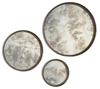 Pin for Later: 70+ Wall Decor Picks That Make a Statement Ren Wil Renwil Barbara Accent Mirror Set, Silver Ren Wil Renwil Barbara Accent Mirror Set, Silver ($400) Mirror Sets, Silver Antique Mirror, Tinted Mirror, Wall Mirrors Set, Silver Wall Mirror, Contemporary Mirror, Silver Frames, Small Mirrors, Round Wall Mirror