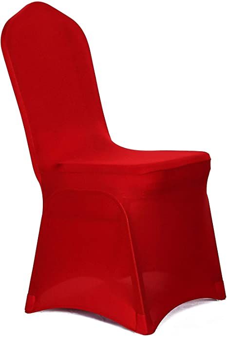 Red Chair Covers Wedding, Dining Room Chair Slipcovers, Dining Room Chair Covers, Stretch Chair Covers, Christmas Chair, Chair Covers Wedding, Hall Chair, Chair Sashes, Red Chair