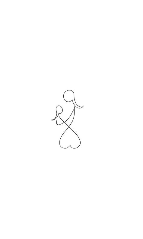 Minimal Daughter Tattoo, One Line Tattoo Minimalist Family, Minimal Mother Tattoo, Mom Inspo Tattoos, Family Aesthetic Tattoos, Mom And Daughter Tattoo Design, Mommy Tattoos For Daughter Small, Mom Daughter Tattoo Designs, Small Tattoos For Mum And Daughter