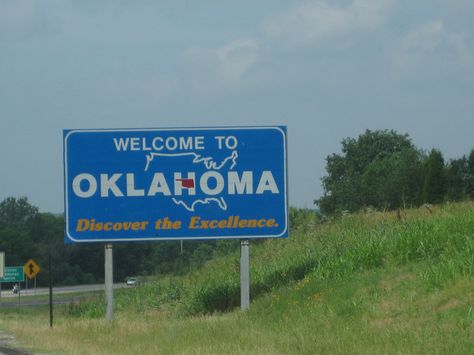 Oklahoma Oklahoma History, State Signs, Oklahoma State, Working Mother, 50 States, Oklahoma City, Day Trips, Welcome Sign, Oklahoma