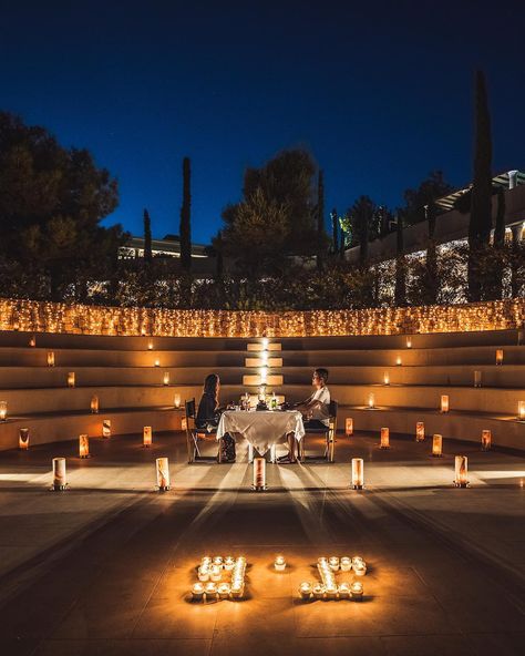 Grace • Travel & Photography on Instagram: “Candlelit dinner under the stars inside Amanzoe’s mini Epidaurus amphitheater 🕯💛 :::: It’s hard to fully capture a magical experience in a…” Dinner Under The Stars, Candlelit Dinner, Under The Stars, Wedding Inspo, Travel Photography, Stars, Photography, Travel, On Instagram